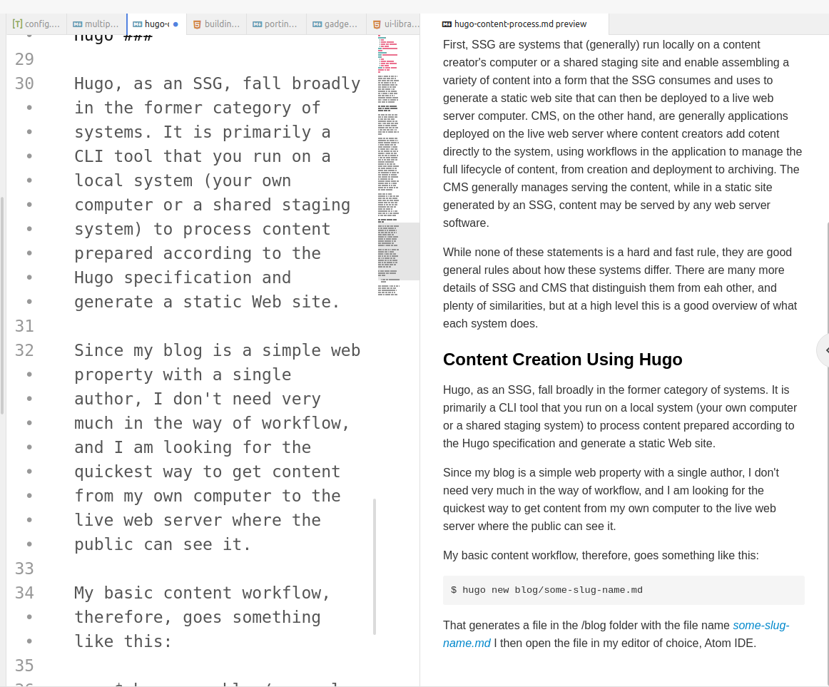 Editing in Atom