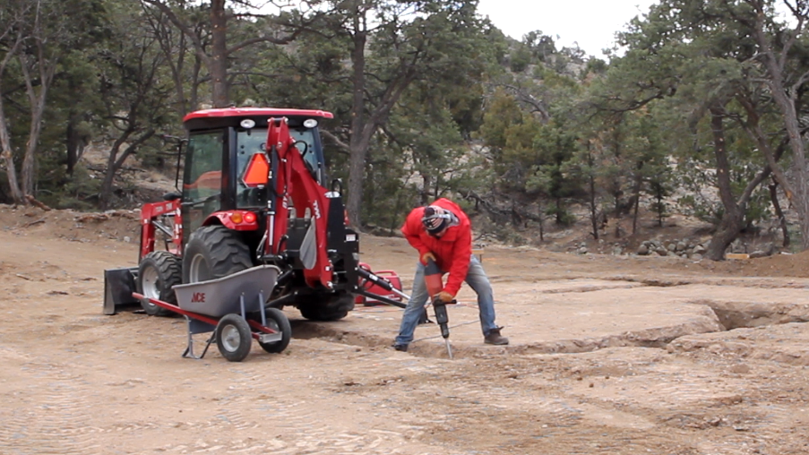 digging through granite