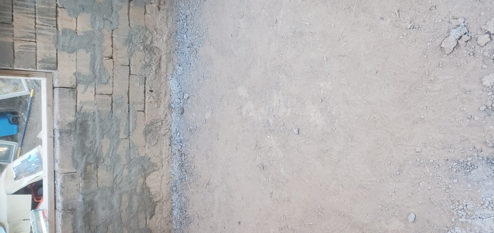 dirt floors under construction
