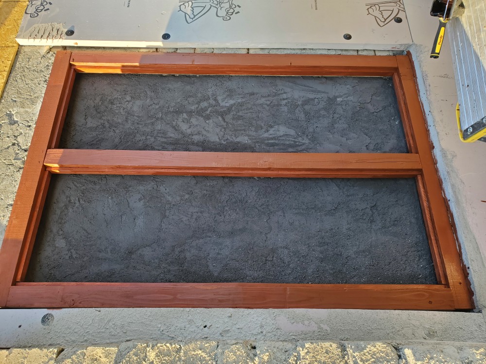 staining trombe wall frames
